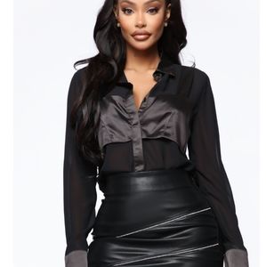 Black Button Up - Just us Two